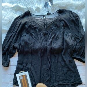 Torrid blouse with lace chest